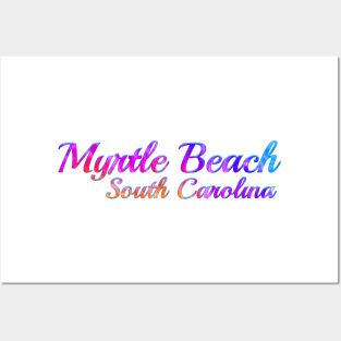 Colorful MYRTLE BEACH SOUTH CAROLINA Posters and Art